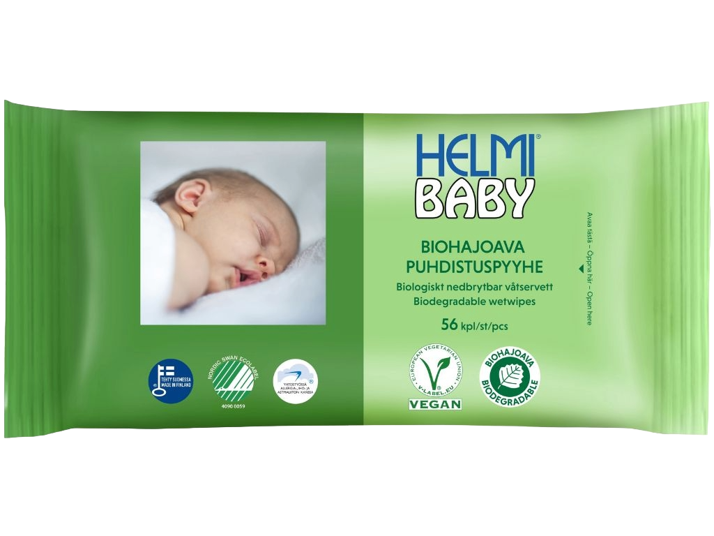 Helmi Baby biohajoava puhdistuspyyhe